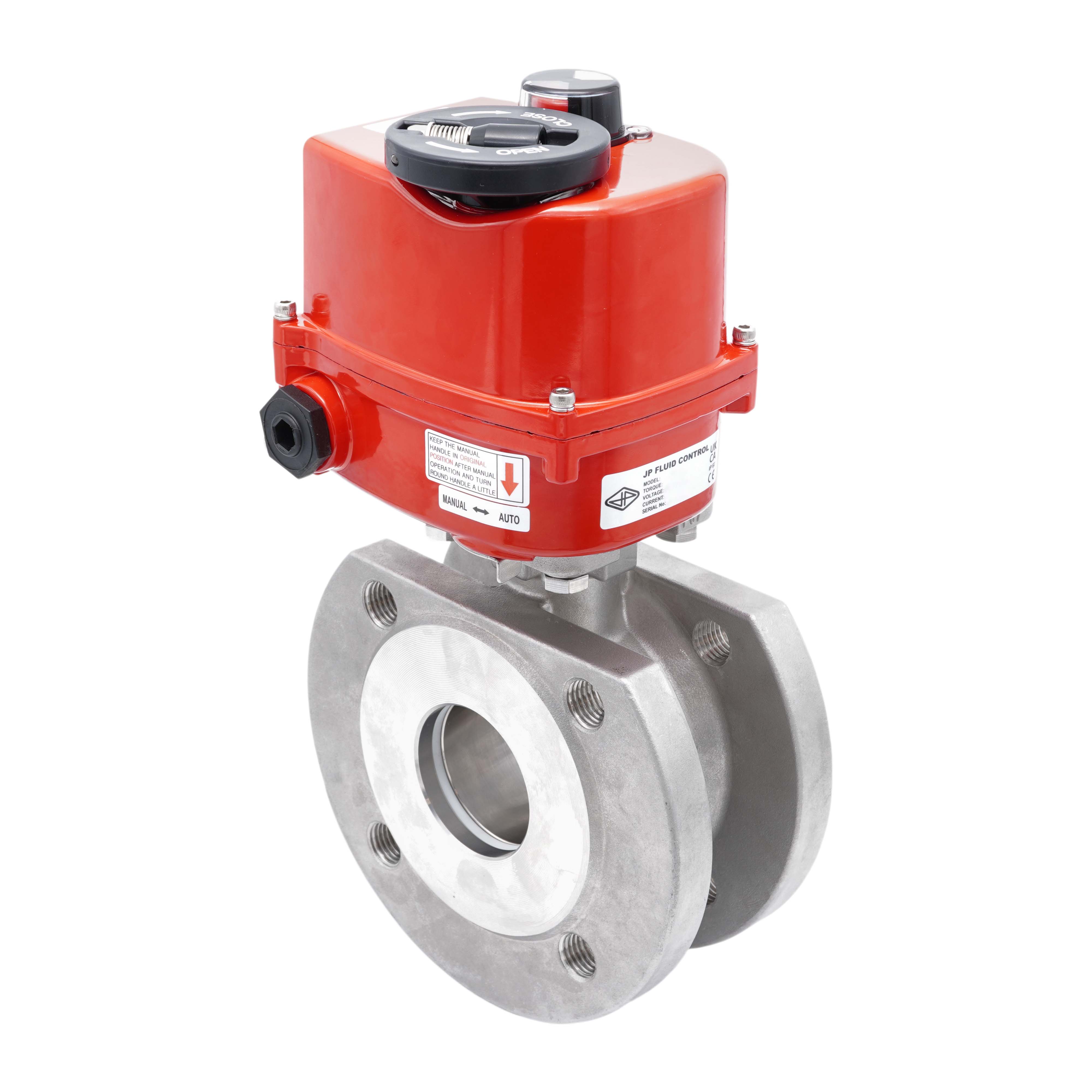 Electrical Actuated Wafer Flanged Ball Valve 2-Way DN15 PN40 Stainless Steel 100-240 V AC Bild 2