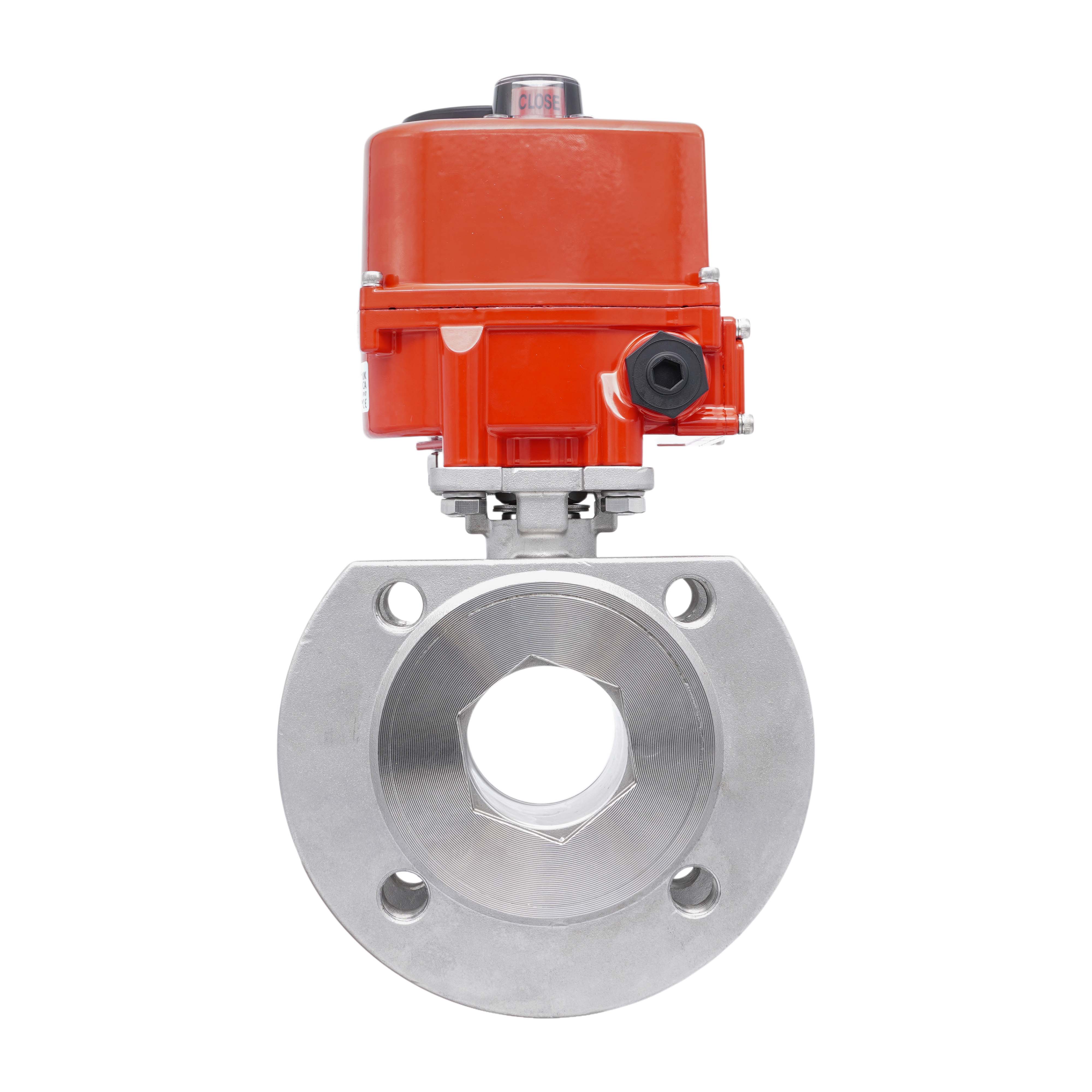 Electrical Actuated Wafer Flanged Ball Valve 2-Way DN15 PN40 Stainless Steel 100-240 V AC Bild 5