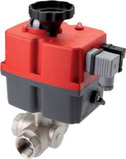 G1 1/4'' L-port 24-240V AC/DC Modulating 3-Way Stainless Steel Ball Valve