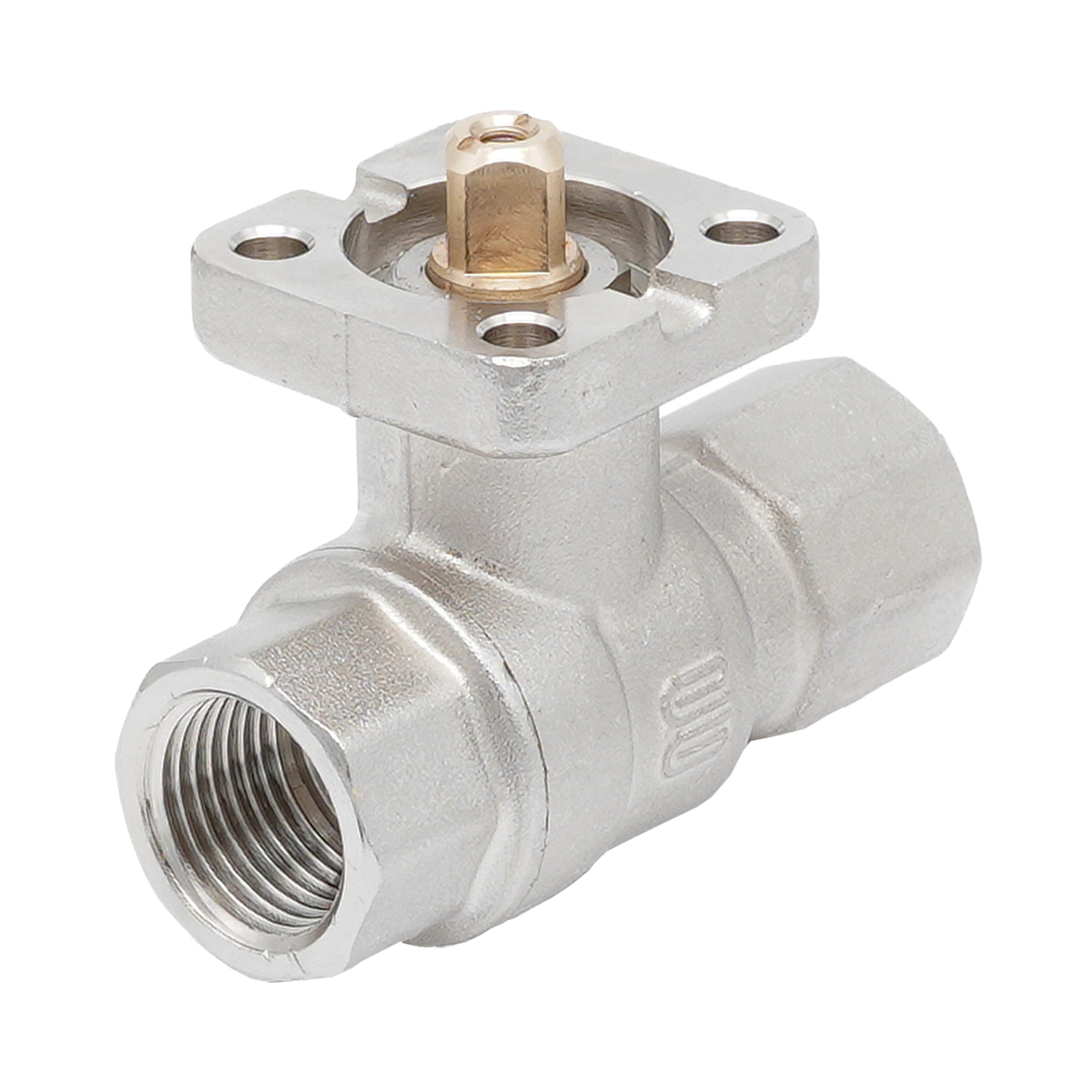 Rp 1/2" Brass 2-way Ball Valve ISO-Top F03 PN40 Bild 3