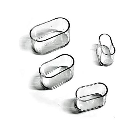 Stuhlbeinabdeckungen, Ovale Silikon-möbelfußpolster, Decken Tischboden-kratzerschutz Ab, 8–24 Stück, Transparent/24 Stück, 15 X 30 Mm