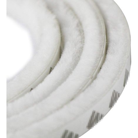 10 M Windbeständiger, Staubdichter, Selbstklebender Bürstenstreifen Zum Bewegen Von Fenstern Und Türen, Breite 9 Mm X Höhe 23 Mm (dicke 23 Mm/(für 9–20 Mm), Weiß)