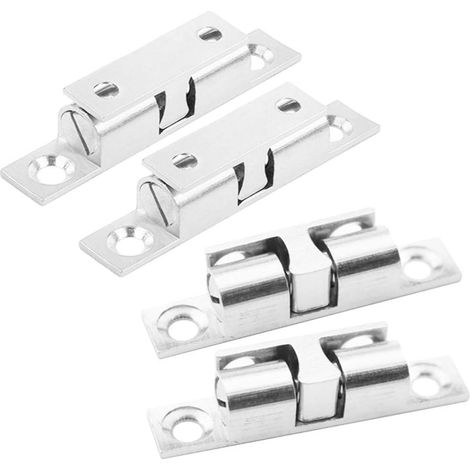 Türriegel, 4 Stück, Metall-kugelrolle, Schranktürriegel Aus Edelstahl, Silber
