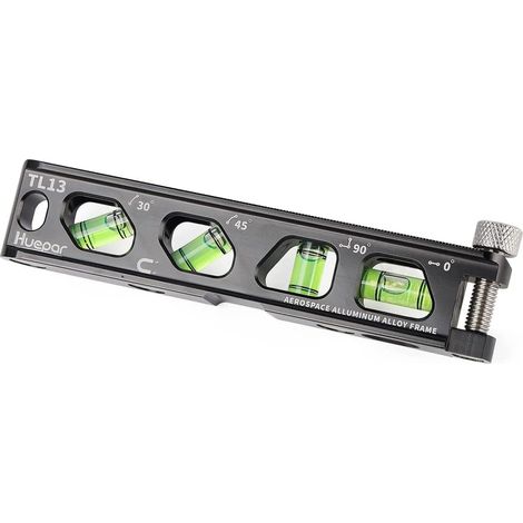 Torpedo-wasserwaage, Magnetische Torpedo-wasserwaage, 4 Flaschen, Aluminium-wasserwaage Mit V-nut Und Magnetischer Spur, Hohe Präzision, Doppelskala, Tl13-rändelschraube