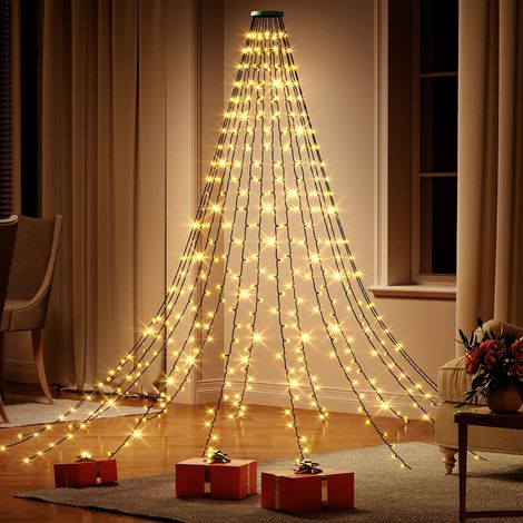 400 Led-weihnachtslichterkette – 16 Stränge – Ip44 Wasserdicht – 8 Beleuchtungsmodi – Schnelle 5-minuten-installation
