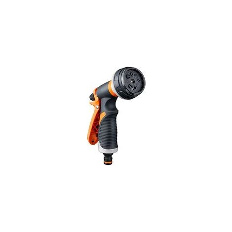 Bewässerungspistole, 8 Bewässerungsmodi, Multifunktionaler Gartensprüher, Komfortable Kunststoff-sprühpistole, Ideale Autowäsche, Rasen- Und Gartenbewässerung, Grau/orange