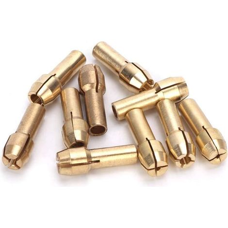 10 Stück Spannzangenfutter 0,5–3,2 Mm Mini-messing-spannzangenfutter Elektrische Spannfutter Drehwerkzeugzubehör (schwanzdurchmesser 4,3 Mm)