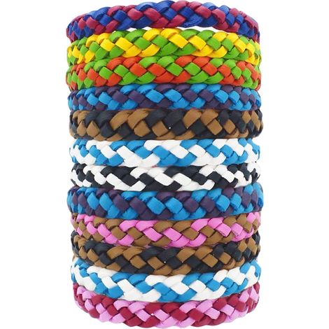 12-teiliges Mückenschutz-armband Für Erwachsene Und Kinder, Ultraschall-anti-mücken-armband, Basierend Auf Reinem Natürlichem Pflanzenöl, Sehr Gut Geeignet Für Outdoor-aktivitäten Für Kinder (a)