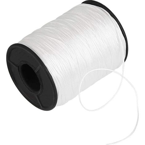 150 Yards Geflochtenes Schattenseil, Durchmesser 1 Mm, Weiße Polyethylenschnur Für Jalousien, Vorhänge, Aluminiumlamellen, Schattenlamellen, Pflanzen, Gartenarbeit Und Kunsthandwerk