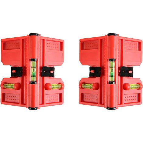 2er-pack Faltbare Magnetische Wasserwaagen Für Säulen, Rohre, Geländer Und Paneele