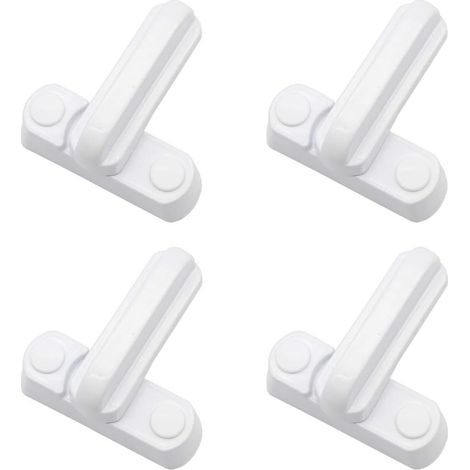 4 Stück Schärpe Jammer Fensterschloss Weiß Metall Sicherheitsriegel Tür Home Security Ersatz Für Verschiedene Türen Und Fenster Und Home Security Upvc/pvc
