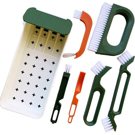 5-in-1-fugenbürstenset, Reinigungsbürste Für Bad Und Küche, Schrubben Von Fliesenfugen, Ecken Und Winkeln, Flaschentupfer