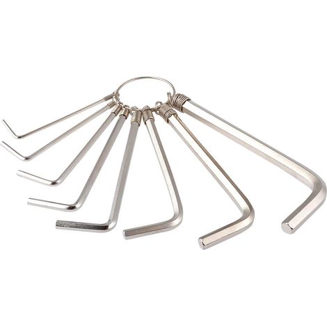 8-teiliges Praktisches Metrisches Sechskant-inbusschlüssel-set Für Reparaturen 1,5/2/2,5/3/3,5/4/5/6 Mm (silber)