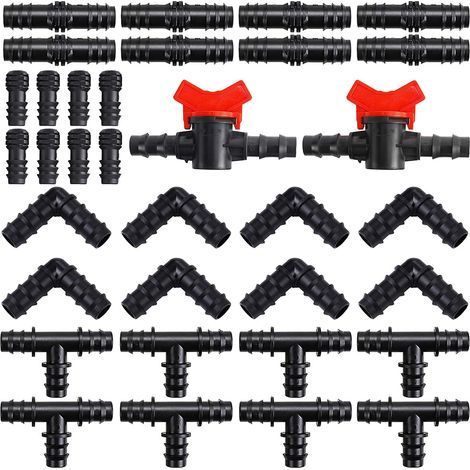 Bewässerungsrohr-armaturen-set – 34-teilige Kunststoff-anschlüsse – 16 Mm (5/8 Zoll) Gartenschlauch-anschluss – Gemischte Anschlüsse Für Gartenbewässerungssysteme