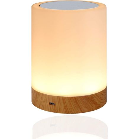 Led-nachtlicht, Kinder-nachtlicht, Nachttischlampe Mit Touch-steuerung Und Wiederaufladbarem Usb-anschluss Und Farbwechsel, Rgb-dimmbare Tischlampe Für Schlafzimmer Und Wohnzimmer [energieklasse G]