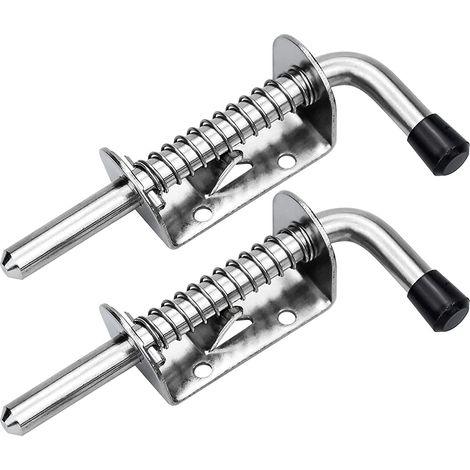 2 Stück Garagentorriegel Federriegel Stahlfederriegel Türriegel Und Bolzen 128 Mm Für Garagentor Gartenschuppen