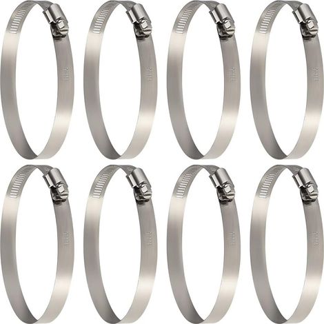 8 Stück Schlauchschellen, Verstellbare 91–114 Mm Edelstahl-schlauchschellengrößen Zur Sicherung Von Weichen Und Harten Schläuchen