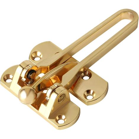 Sekundärtürschloss, Sicherheitstürketten, Schiebetürschloss, Drehstange Aus Edelstahl, Sicherheitstürschloss, Golden