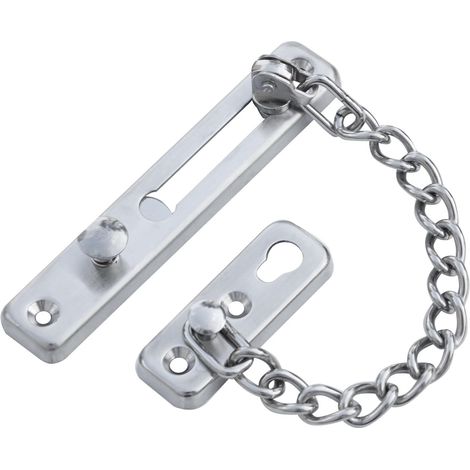 Schiebe-sicherheitsschloss Mit Silberner Kette – Türstopper – Türschloss – Innenschiebetür – Außentorschloss – Türriegel