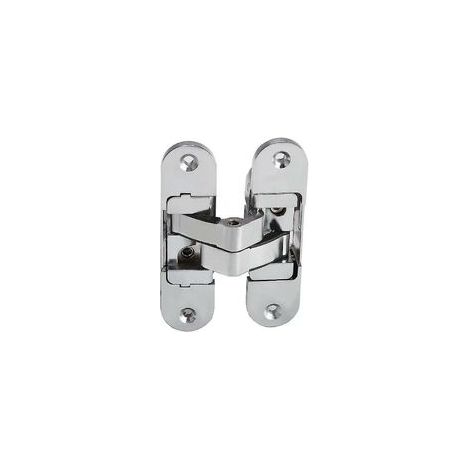 Unsichtbares 3d-scharnier. Satinierter Edelstahl. 2 Stück, 23 X 95 Mm (links + Rechts).