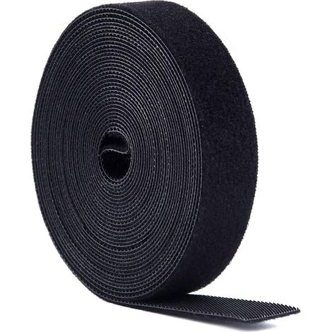 Kabelbinder, 10 M X 1,5 Cm Breit, Wiederverwendbares Befestigungsband Für Gartenpflanzen, Für Kletterpflanzen, Einfach Zu Schneidender Kabelbinder Für Die Gartenarbeit Im Home Office (schwarz)