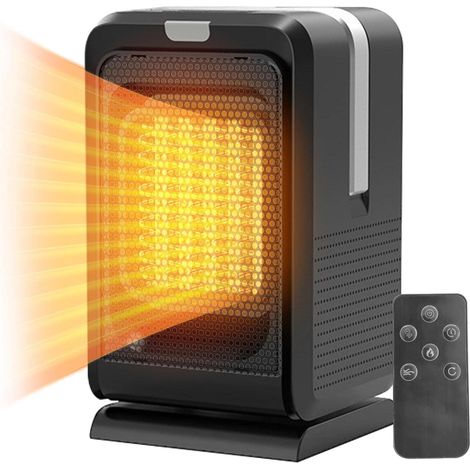 1000w Standheizung Mit Fernbedienung, Ptc-keramik-heizlüfter, Elektrische Heizung, Elektrischer Heizkörper, 3 Einstellbare Geschwindigkeiten, Timer, Schutz Vor Überhitzung Und Kippen