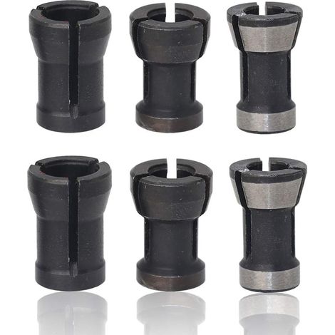 6-teiliger Hss-spannfutterkopf, Fräsfutter, Spannzangenfutterkopf-adapter, Spannzangenfutter-spannzangensatz, Gravierkopf Für Bohrmaschinen, Graviermaschine, 6 Mm/6,35 Mm/8 Mm