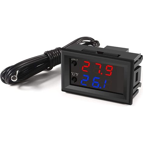 Dc 12 V Programmierbarer Temperaturregler -50 110 ℃, Rot/blaues Led-display, Monitor, Heiz-/kühl-thermostat-steuermodul Mit 10 K Ntc Wasserdichter Sensorsonde