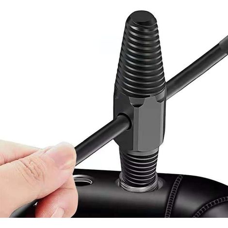 Doppelkopf-schraubenauszieher, Schwarzer Ventilschraubenauszieher, Aus Hartem Stahl, Beschädigter Schraubenauszieher, Verwendbar Für Rohre (1/2 Zoll, 3/4 Zoll)