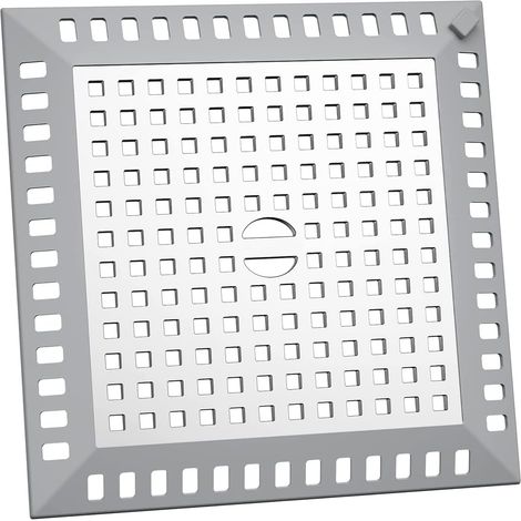 Dusch-haarfänger, 12,2 X 12,2 Cm, Quadratischer Küchenspülenfilter In Silber, Verstopfungssicherer Spülbeckenrost Aus Edelstahl Für Badezimmer, Dusche, Für Badezimmer Und Küche