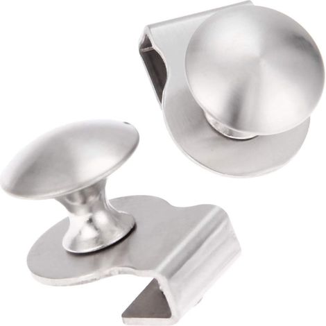 Edelstahl-glastürgriff/clip/glasclip, 5–8 Mm, Für Vitrinen, Möbel, Schränke, Schubladen, Ohne Bohren, 2 Stück