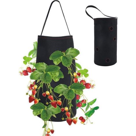 Erdbeer-pflanzbeutel, Pflanzbeutel, Garten-pflanzbeutel Für Erdbeeren, Für Gartenpflanzen, Kräuter, Blumen, 38 X 22 Cm