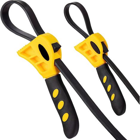 Gummibandschlüssel-set, Upgrade 2-teiliger Verstellbarer Ölfilterschlüssel, Verstärkter Gürtel, Glasöffner Für Schwache Hände, Rohrschlüssel