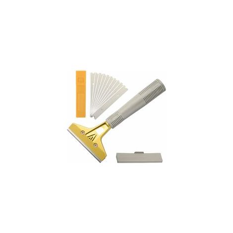 Industrieschaber Mit 10 Klingen, Plancha-schaber Für Tapeten, Fensterschaber, Für Kleber, Fensterfliesen, Auto, Spiegel, Reinigung, Gold