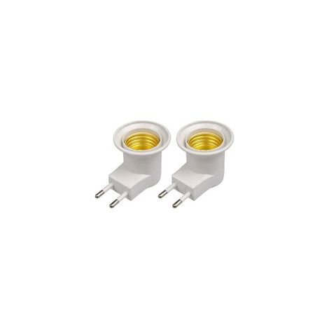Led-lampe, E27-stecker, Eu-stecker, Adapter, Konverter Für Lampenfassung Mit Ein-/aus-taste (weiß2)