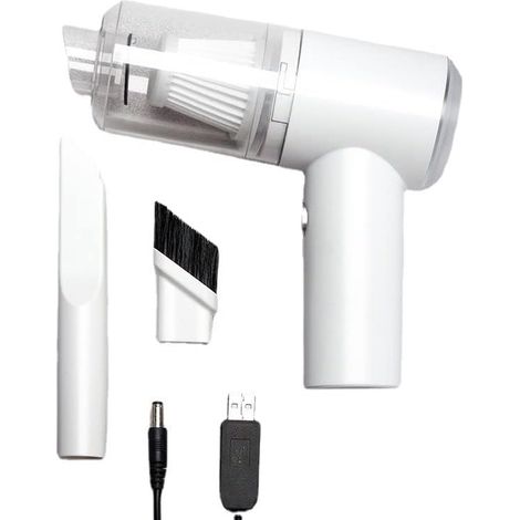 Mini Kabelloser Wiederaufladbarer Auto-staubsauger, 120 W, 6000 Pa, Handstaubsauger Mit Led-licht Für Auto, Haustier, Tastatur, Computer, Schreibtisch
