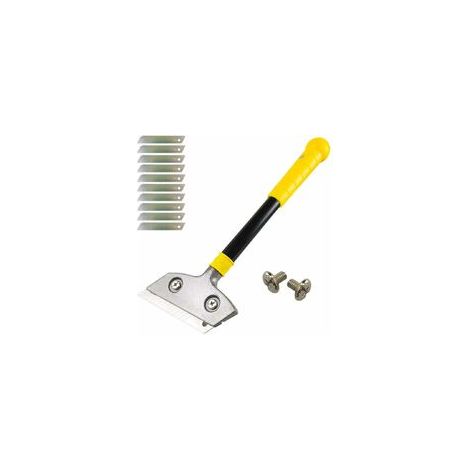 Plattenschaber Mit 10 Metallklingen, Robuster Schaber, Universalschaber Für Fenster, Glaskeramik, Induktionsherd, Auto, Spiegel, Aufkleber, Reinigung (mit Schrauben)