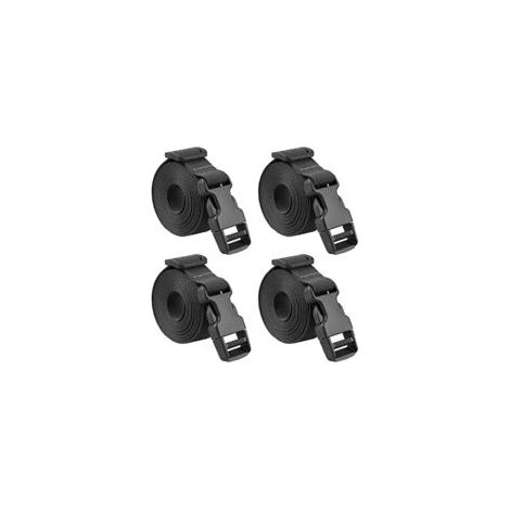 Schnallengurt 25 Mm, Ratschengurt, 4 Stück, Kunststoff-spanngurt, Zurrgurt Zum Packen Von Koffern, Bewegen Von Gepäck (schwarz)