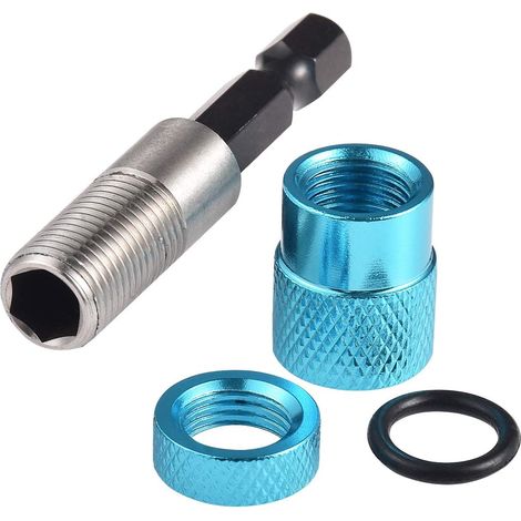 Schraubendreher-bithalter Mit Einstellbarer Tiefe, Sechskantschaft, 1/4 Zoll Mit Magnetischem Bit Und Gehärtetem Schaft, Schnellwechsel-stangenhalter, Himmelblau