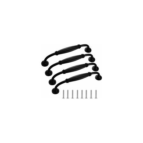 Stück Möbeltürgriff, Schwarzer Stab, Küche, Schrankgriffe, Schublade, Schlafzimmer, Möbel, Zuglochmitte 128 Mm