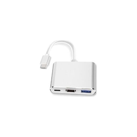 Usb-c-zu-hdmi-adapter (unterstützt 4k/30 Hz) – 3-in-1-typ-c-konverterkabel – Für Macbook Pro 2017/2018, Macbook, Mac Pro, Imac, Chromebook Und Andere Usb 3.0 Typ-c-geräte