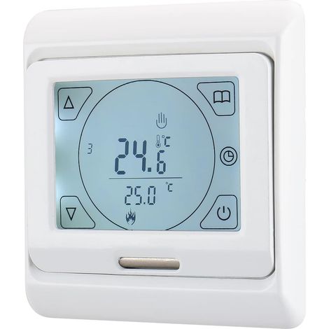 Wg809 Raumthermostat, 7 Tage Programmierbares Lcd-display Ac230v 16a Für Elektrische Fußbodenheizung Weiß