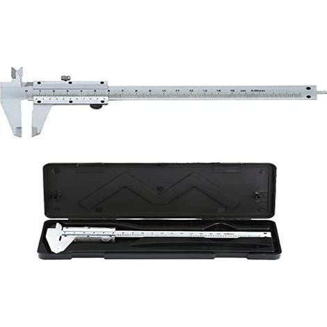 Analoger Messschieber Aus Edelstahl, 150 Mm/0,02 Mm, Hochpräzises Mikrometer-werkzeug Mit Professioneller Tiefen-, Innen- Und Außenmessung