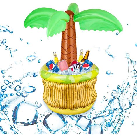 Aufblasbarer Kokosnussbaum-eiskübel, Palmenkühler, Schwimmbad-eiskübel, Aufblasbarer Getränkebehälter, Kokosnussbaum-eiskübel, Pvc-getränke-eiskübel, Für Hawaiianische Tropische Strandparty