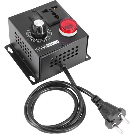 Scr Ac220v 4000w Elektronischer Spannungsregler Spannungsregler Geschwindigkeitsregler Mit Europäischem Stecker