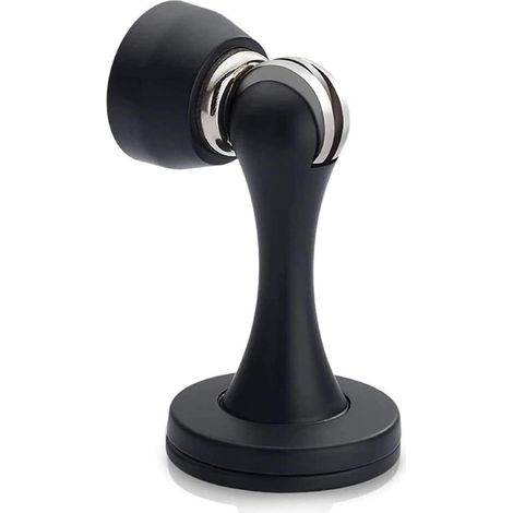 Magnetische Türstopper, 4er-set, Schwarze Magnetische Türstopper Aus Gebürstetem Nickel, Bodenmontierter Magnetischer Türhalter, Mit Öl Eingeriebene Wandhalterung
