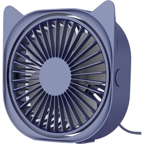 Persönliche Schreibtischventilatoren, Klein, Leise, 3 Windgeschwindigkeiten, Tragbare Kleine, Schnell Kühlende Tischventilatoren Für Büro, Büro-schlafsaal (blau)