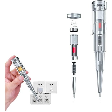 Reaktiver Elektrischer Prüfstift, 70–250 V Wasserdichter Spannungsprüfer, Induzierter Elektrischer Stift, Reaktiver Elektrischer Prüfstift, Berührungsloser Spannungsprüferstift (1 Stück)