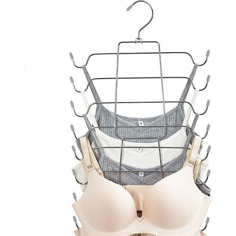 Zusammenklappbarer, Platzsparender Kleiderbügel, Mehrschichtiger Camisole-kleiderbügel, Multifunktionale Metall-kleiderbügel, Ideal Für Unterwäsche, Gürtel, Schals, Krawatten