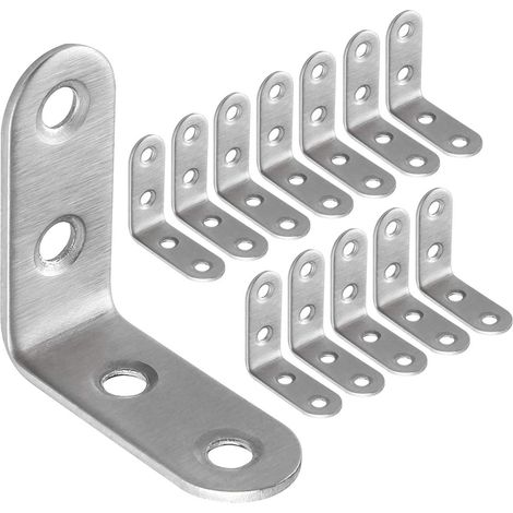 13 Stück Edelstahl-befestigungswinkel 40 X 40 Mm, Eckverstärkungen Zum Befestigen Und Reparieren Von Möbeln, Verstärkung Von Verbindungen, Silber